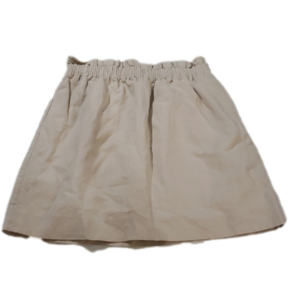 J.Crew Cream Lined Elastic Waist Skirt Sz 4